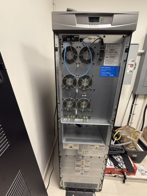 Front cover removed from a 20KVA UPS.