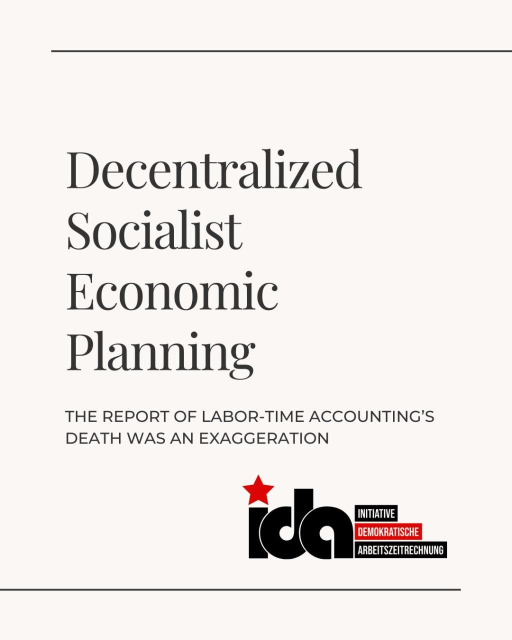 Title  “Decentralized Socialist Economic Planning: The Report of Labor-Time Accounting’s Death Was an Exaggeration” and club Logo.