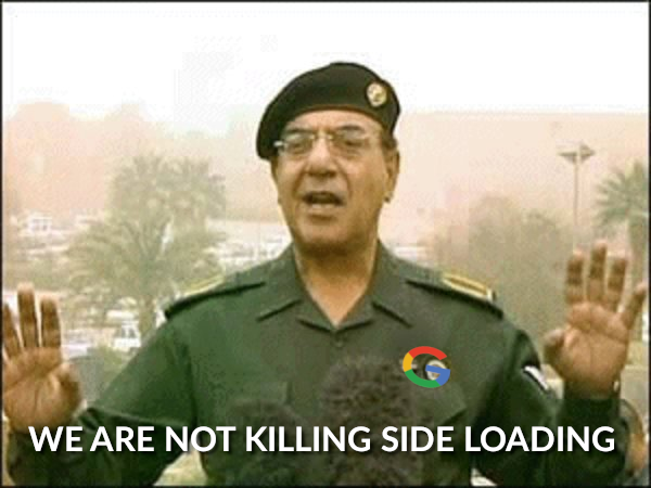 "Baghdad Bob" infamous Iraqi spokes person during the gulf war. 

WE ARE NOT KILLING SIDE LOADING