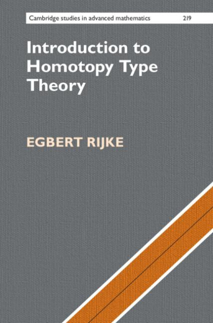 Cover of the textbook Introduction to Homotopy Type Theory by Egbert Rijke, published by Cambridge University Press.