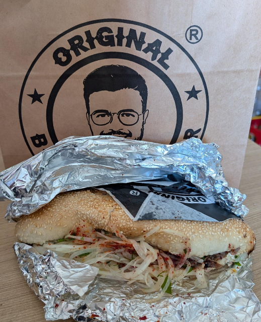 Döner mit Rindfleisch.