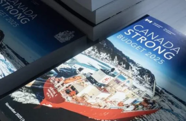 Screenshot of the cover of the Canadian Budget 2o25: Canada Strong Budget.