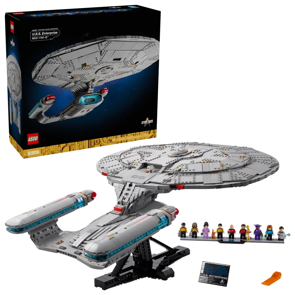The LEGO Enterprise 1701-D from Star Trek The Next Generation