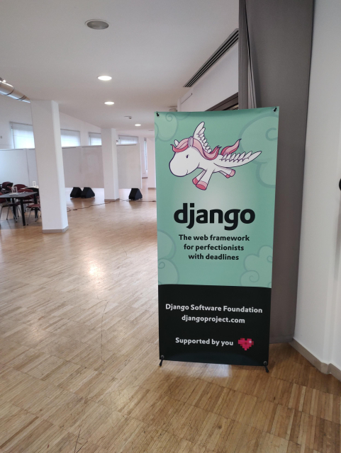A banner of the Django pony. Django is a Python web framework.