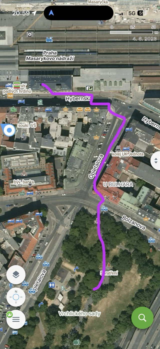 originalni a intuitivni trasa