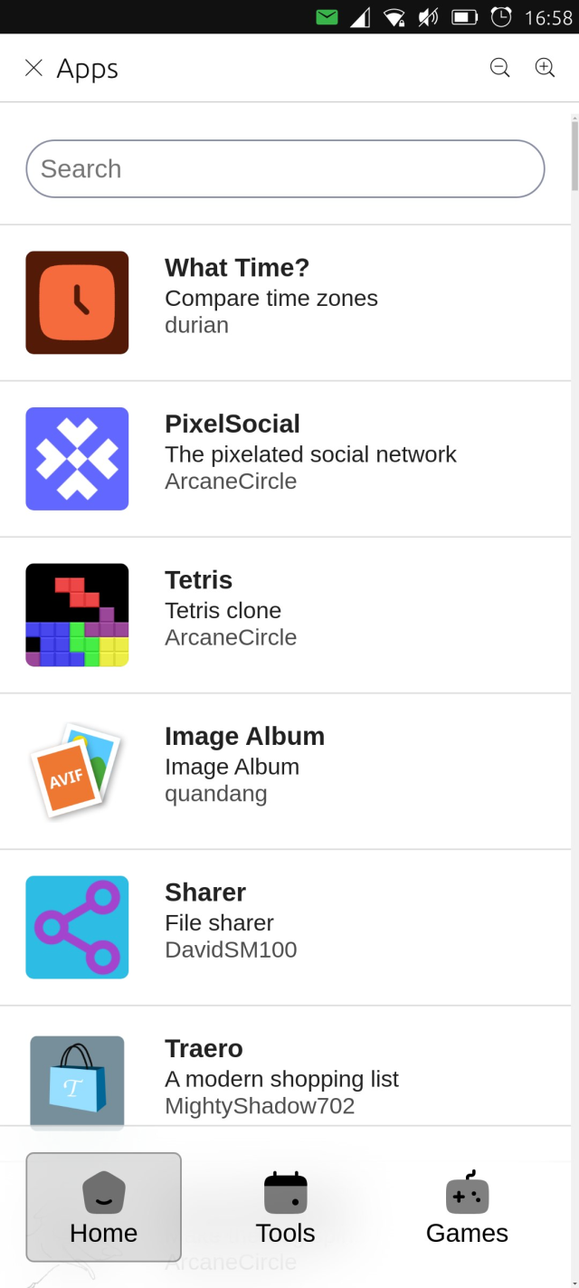 botiga d'aplicacions del DeltaTouch