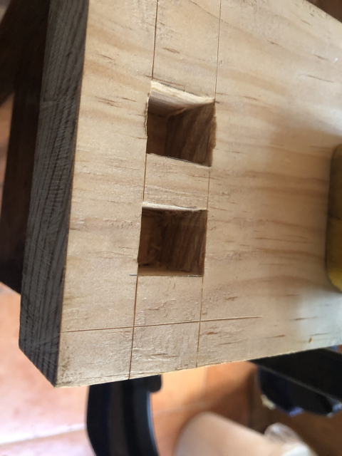 Las cajas ya cortadas.