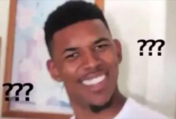 Guy making a funny confused face