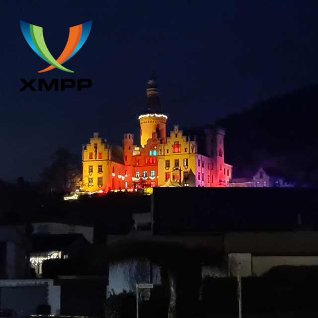 View at castle "Schloss Arenfels" with XMPP logo