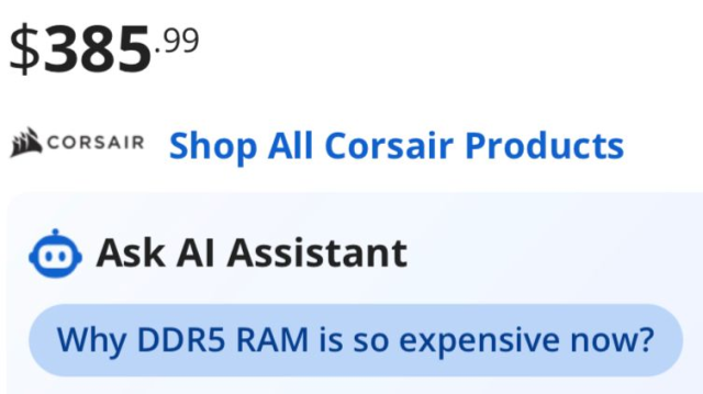 Ask AI Assistant: "Why DDR5 RAM is so expensive now?"