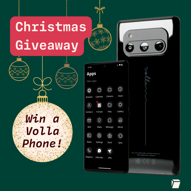 Christmas Giveaway: Win a Volla Phone! with image of the phone.