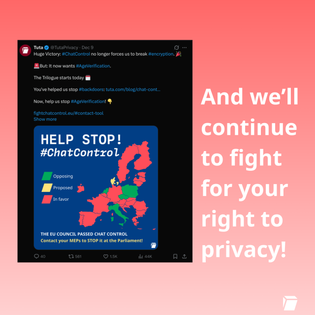 And we'll continue to fight for your right to privacy!
