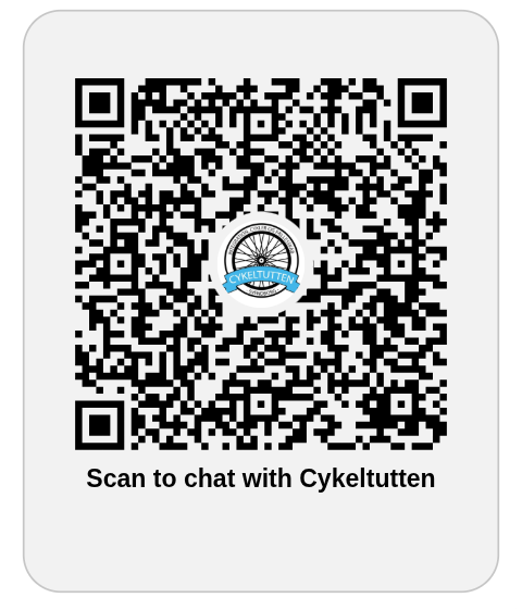 QR kode til cykeltuttens 'Følg-med kanal' på Delta Chat