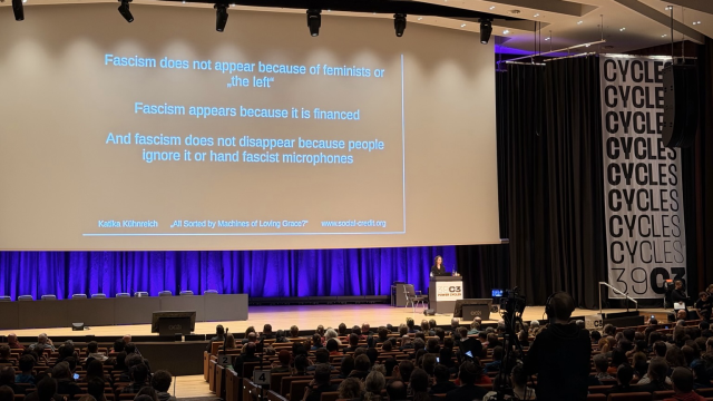 “Fascism does not appear because of the feminists or the left. Fascism appears because it is financed.”