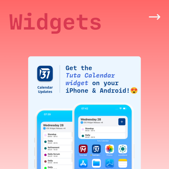 Calendar widgets