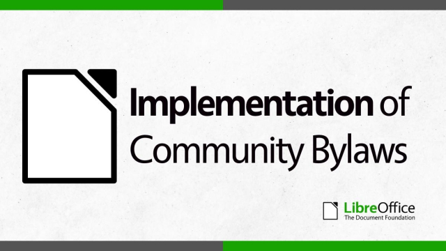 LibreOffice logo and words "Community Bylaws"