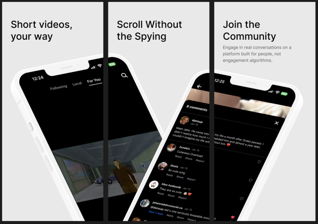 Screenshot of the app store previews