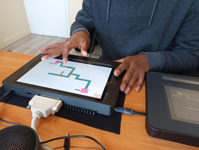 Final User Testing in France
The Ability project has recently conducted its final user testing workshops with future users with visual impairments. Following earlier trials in Lithuania and Germany, these sessions held in France made it possible to evaluate various usage scenarios, including understanding geographical maps, following routes, online shopping, and exploring images.
User feedback proved essential in identifying the most relevant interaction methods and in confirming the importance of allowing each user to customize their preferences.
The tests highlighted the key role of multimodality. Combining haptic feedback, audio output, 3D tactile touch, and artificial intelligence helps address a wide range of needs. While preferences differ from one person to another, the complementarity of these interaction modes was widely appreciated, reinforcing the inclusive approach of the Ability project.
The consortium will now finalize its conclusions and submit them to the European Commission next month.
