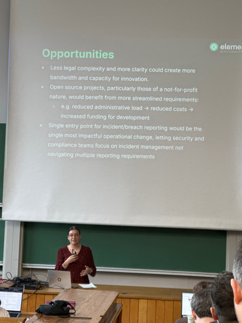 Denise presenting the opportunities of the Digital Omnibus