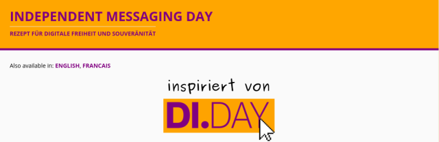 Ein Screenshot von der Webseite: https://imday.de/