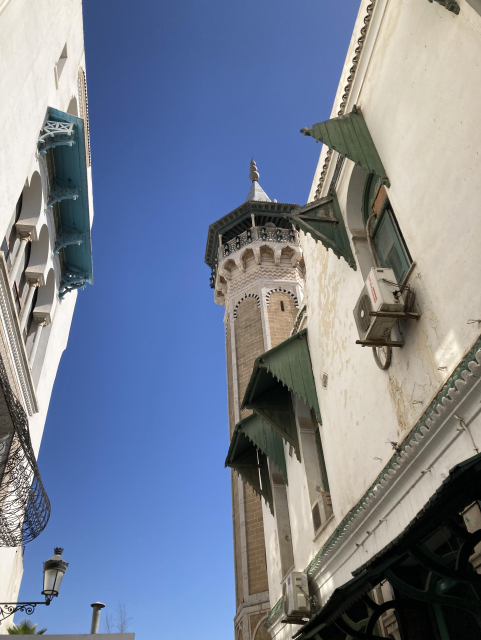 Sky and architecture of sidi bou said, Tunisia